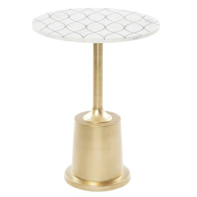 Modern Aluminum Accent Table Gold - Olivia & May