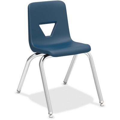 Lorell Stacking Student Chair 16"x20-1/2"x27" Navy 99887