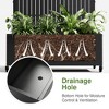 Spassway Arch Metal Planter Box with Vertical Fence Style Trellis Raised Garden Bed with Wheels Pot Planter for Climbing Plant Privacy Screen - 4 of 4
