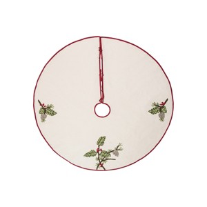 C&F Home Holly And Pinecones Tree Skirt - 1 of 4