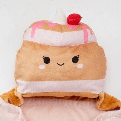 Squishmallows Kids&#39; Hooded Blanket Sawtelle the Strawberry Pancakes