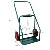 Vynxaria 440lbs capacity Cylinder Cart,WELDING CYLINDER HAND TRUCK,Large Dual Oxygen Tank Cart Dolly With 10-Inch Solid Rubber Wheels - 2 of 4