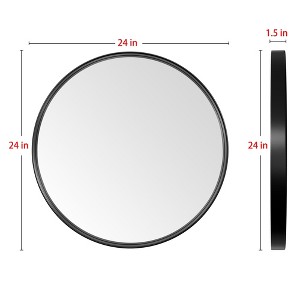 PAIHOME Decorative Round Mirror For Bathroom & Nursery, Vanity Wall Mount - 1 of 4