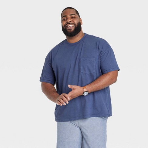 Men's Big & Tall Short Sleeve Crewneck T-Shirt - Goodfellow & Co™ Seamless  Blue 4XLT