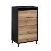 Acadia Way 4 Drawer Chest Raven Oak - Sauder: Smooth Metal Runners, Safety Stops, Laminated Surface - 2 of 4