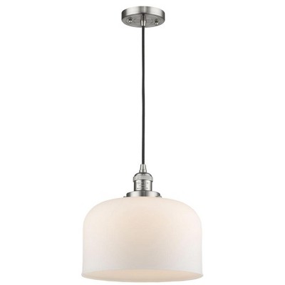 Bell - 1 Light Cord Hung Mini Pendant In Industrial Style-8 Inches Tall and 12 Inches Wide