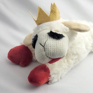 Multipet Lamb Chop with Crown 10.5" Plush Dog Toy - Medium - 1 of 4