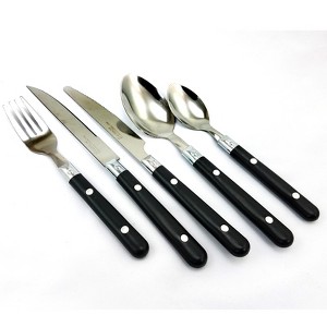 Gibson Home Casual Living 58 Piece Stainless Steel Flatware Set in Black - 1 of 4