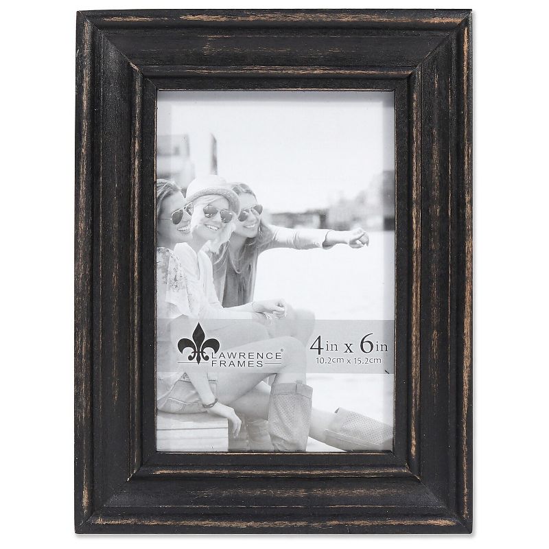 Lawrence Frames 4"W x 6"H Durham Weathered Black Wood Picture Frame 746546, 1 of 4