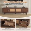 Mid Century Modern TV Stand for 80" TVs, Entertainment Center with Storage Wood TV Console Media Cabinet - 4 of 4