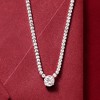Ross-Simons 4.20 ct. t.w. CZ Solitaire-Style Tennis Necklace in Sterling Silver - 3 of 4