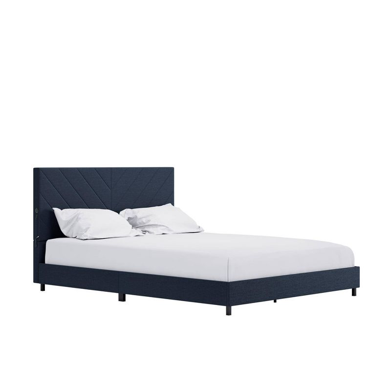 Yanis Upholstered Bed with USB - Room & Joy, 1 of 13