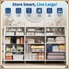 Jojoka 14 Drawer Dresser for Bedroom with Shelves & Side Pocket, Fabric Storage Organizer with Wood Top & Metal Frame, 55" Wide - 3 of 4
