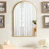 Yetta 36"X24" Arched Wall Mirror Arched Vanity Mirror Metal Frame Wall Mounted Cosmetic Mirror Entryway Wall Mirror-The Pop Home - 4 of 4