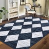 Area Rug with Rubber Backing Machine Washable Rug Trellis Printed Rugs Low Pile Foldable Indoor Carpet for Living Room Bedroom Guest Room Playroom - 4 of 4