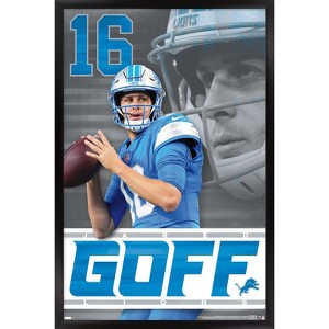 Trends International NFL Detroit Lions - Jared Goff 24 Framed Wall Poster Prints - 1 of 4