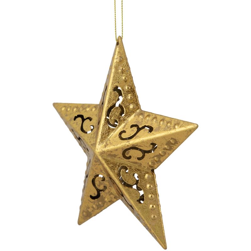 Northlight 5.75" Gold Filigree Star Christmas Ornament, 4 of 5