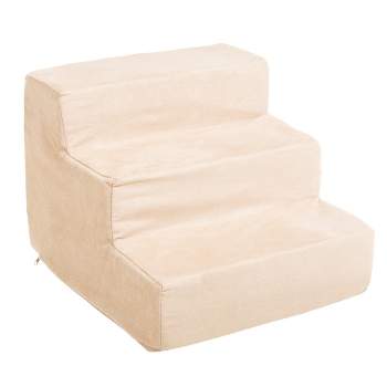 Pet Adobe 3-Tier High-Density Foam Pet Steps with Removable Slipcover - Tan