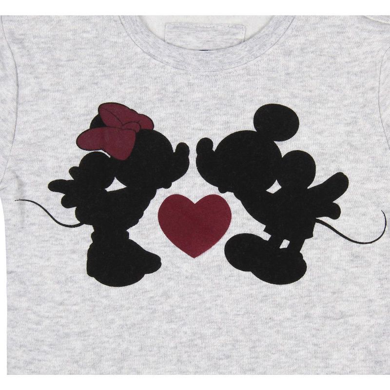Disney Toddler Girls' Mickey and Minnie Love Light Sweatshirt Pullover Top, 2 of 4
