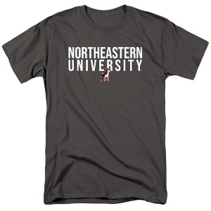 Northeastern University Official Stacked Adult T Shirt, Charcoal - 1 of 4