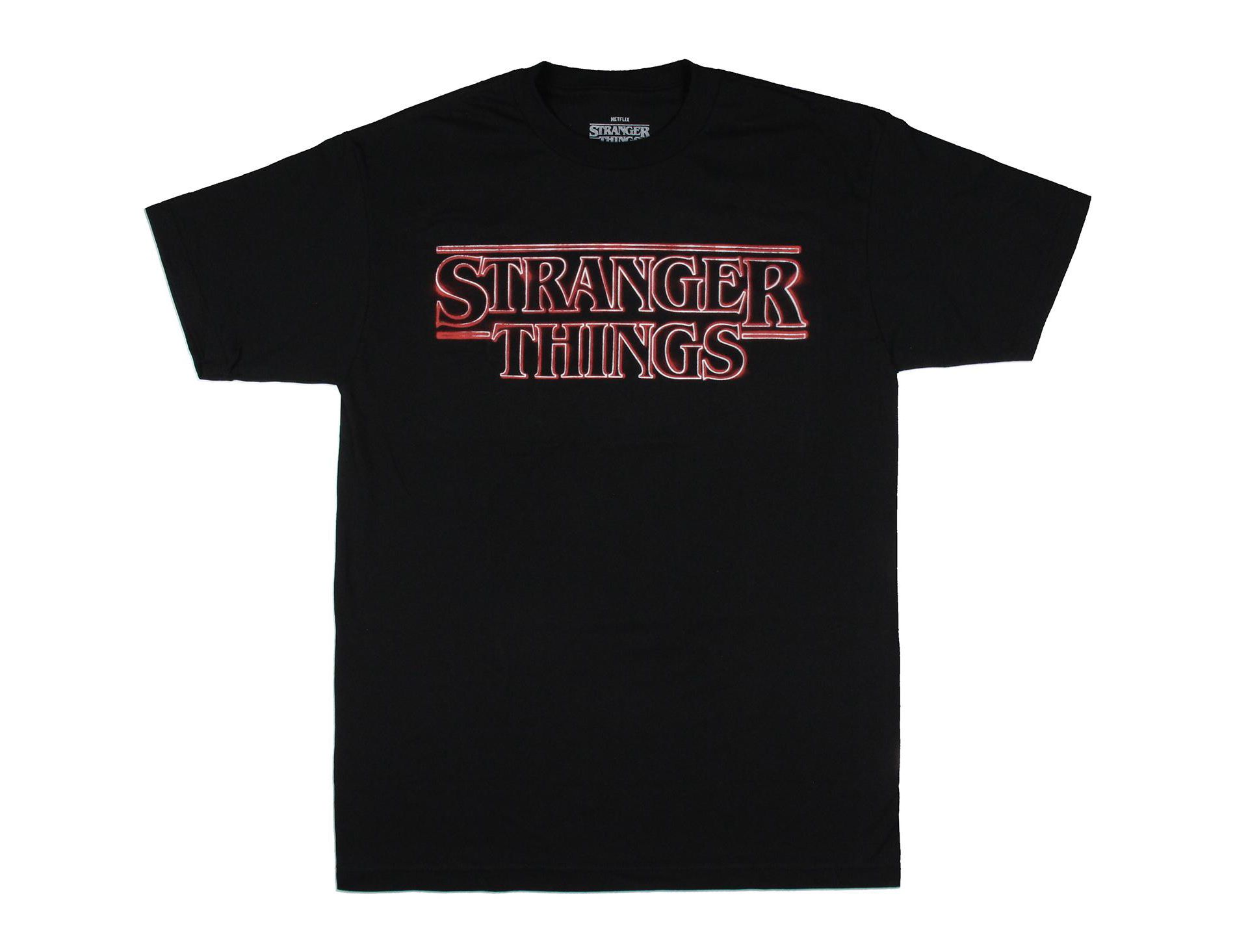 Stranger Things Men's Spray Paint Series Title Logo T-Shirt (3XL) Adult