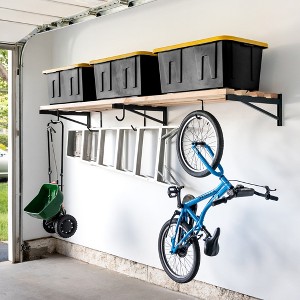 StoreYourBoard 2' x 8' DIY Wall Shelf Brackets | Heavy Duty Garage Wall Shelf - 1 of 4