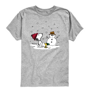 Boys' - Peanuts - Snoopy Woodstock Snowman - 1 of 4