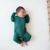 Kyte Baby Zippered Romper in Emerald - 3 of 4