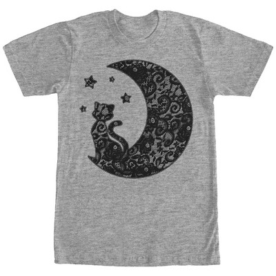 Men's Lost Gods The Cat In The Moon Lace Print T-shirt : Target