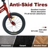INFURNIC Bicycles 16 Inch Kids Bike with Training Wheels and Coaster Brake for Boys 4 to 7 Years, Red, 43.3"*22.8"*29.6" - 4 of 4
