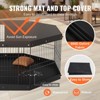 Munora 8-Panel Foldable Dog Playpen - 24" Height Pet Exercise Pen with Top Cover & Bottom Pad, Indoor/Outdoor Puppy Fence - 4 of 4