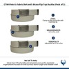 CTM Men's Fabric Belt with Brass Flip Top Buckle (Pack of 3) - 3 of 4