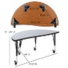 Flash Furniture 2 Piece Mobile 47.5" Circle Wave Flexible Grey Thermal Laminate Kids Adjustable Activity Table Set - 4 of 4