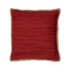 HomeRoots Set of Two 20" Red Cotton And Jute Throw Pillows with Texture - 4 of 4