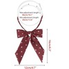 Elerevyo Women's Polka Dots Adjustable Neckwear Pre-tied Ribbon Bow Ties - 2 of 4