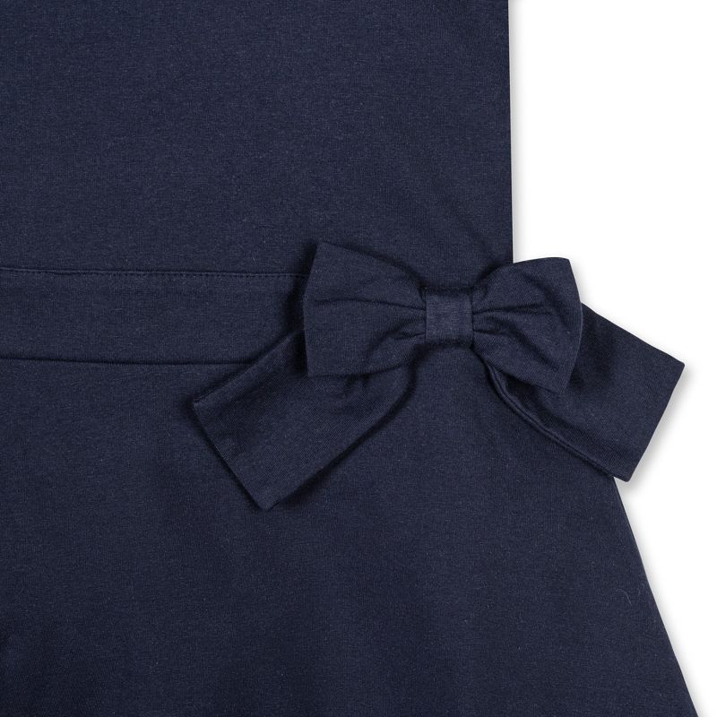 Hope & Henry Girls' Flutter Sleeve Knit Drop Waist Dress Made with Organic Cotton, Kids, 2 of 5
