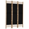 vidaXL Folding 3-Panel Room Divider 47.2" Bamboo and Canvas - 3 of 4