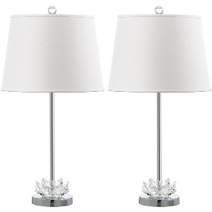 Beverly Table Lamp (Set of 2) - 23 Inch Height - LIT4365 - Clear/Off White - Safavieh - 1 of 4
