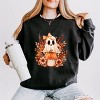 Simply Sage Market Girl Ghost Floral Lightweight Garment Dyed Sweatshirt - 2 of 4