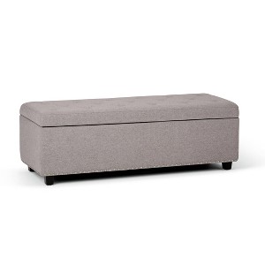 CAVINAS Linen Storage Ottoman Bench,Ottoman with Tufted Diamond Detail and Nailhead Trim for Living Room,Bedroom - 1 of 4