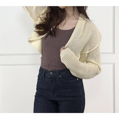 Women's Urban Crochet Open Knit Bolero - Hem & Thread