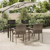 vidaXL Patio Dining Set Outdoor Rattan Wicker Table and Chair Set for Porch - Gray 63" Table Length 4 Piece - 2 of 4