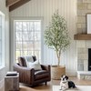 Jojoka Artificial Olive Tree with Planter & Basket, Tall Faux Olive Plant with Fruit for Indoor Home Office Decor - 3 of 4