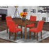Dinette Set 5Pc Rectangle Table & 4 Chairs - Firebrick Red - Island Interiors - 2 of 4