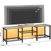 TV Stand with LED Lights for 55/65/75 Inch TV, 67 Inch Large Entertainment Center with Power Outlets, Media Console for Living Room, Bedroom - 3 of 4