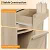 Modern Tilt-Down Trash Cabinet - 10 Gallon, Freestanding Kitchen Bin with Pet-Proof & Space-Saving Design for Kitchen, Dining Room, Living Room - 4 of 4