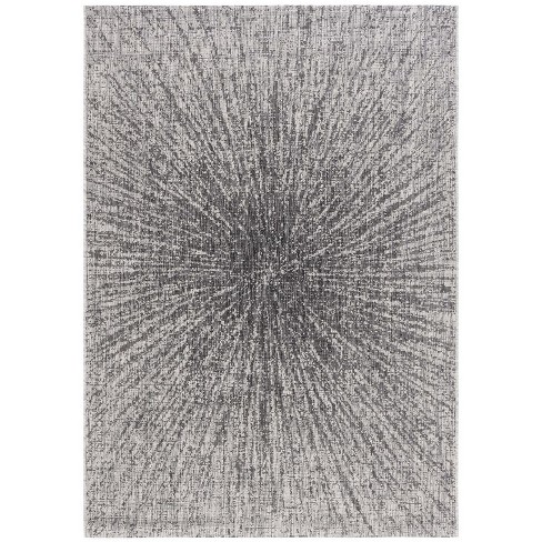 Courtyard Standalone Power Loomed Indoor/Outdoor Area Rug - Grey/Black - 5'3"x7'7" - Safavieh. - image 1 of 4