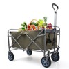 BEAFUP Foldable Utility Wagon Cart with 4 All-Terrain Wheels & 150lbs Capacity | Portable Folding Wagon for Camping,Beach,Shopping,Picnics - 2 of 4