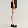 Anna-Kaci Women's Fishnet Thigh High Stockings with Ruffled Lace Top Detail and Soft Stretch Fit for Delicate Feminine Layered Styling - 2 of 3
