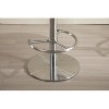 White titanium stainless steel bar stool, high-end modern leather bar stool, swivel and height adjustable - 3 of 4